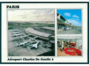 Flughafen Paris CDG, 4-Bild-AK