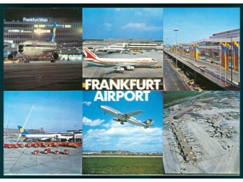 Flughafen Frankfurt, 6-Bild-AK