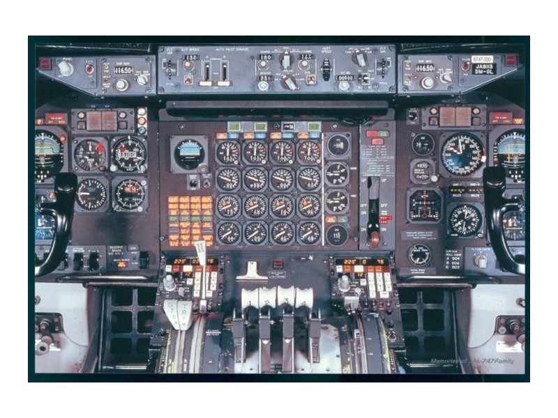 Cockpit, JAL, B.747