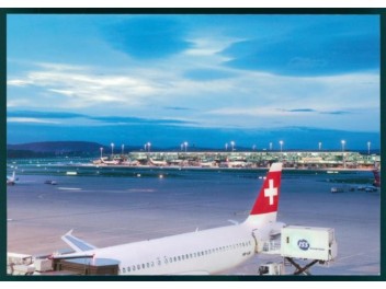 Zurich: terminal, Swiss A320