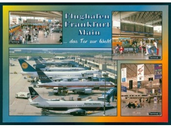 Flughafen Frankfurt, 4-Bild-AK