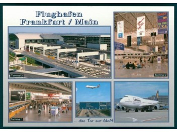 Flughafen Frankfurt, 5-Bild-AK