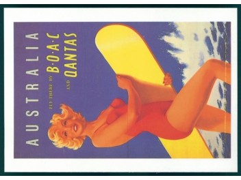 Qantas/BOAC affiche, 'Fly...