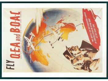 Qantas/BOAC poster, S.25+Conny