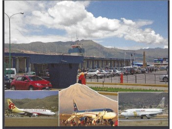 Flughafen Cuzco, 4-Bild-AK