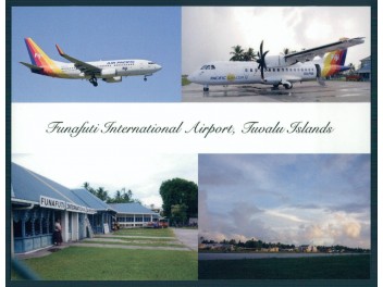 Flughafen Funafuti, 4-Bild-AK