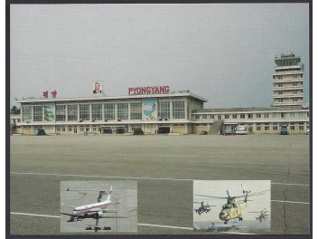 Flughafen Pyongyang, 3-Bild-AK