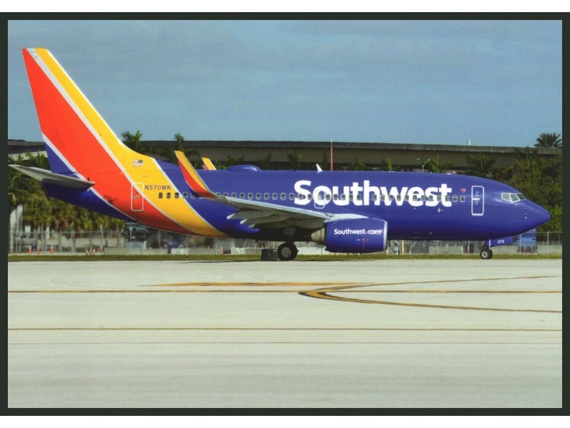 Postcard - Southwest, B.737 - Jjpostcards.com