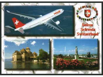 Swissair, A330 / 3-Bild-AK