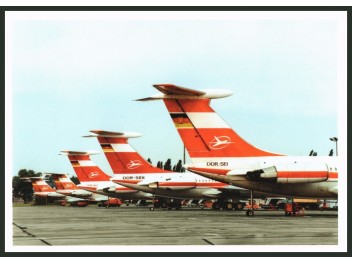 Interflug, tails of Il-62 &...