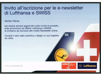 Swiss/Lufthansa, Werbekarte