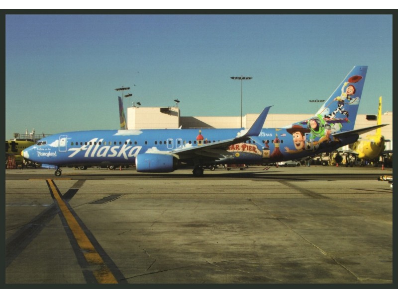 Postcard - Alaska Airlines, B.737 - Jjpostcards.com