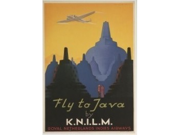 KNILM airline poster,...