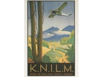KNILM airline poster,...