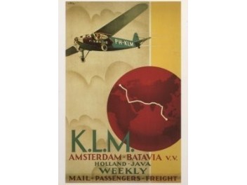 KLM Airline Poster, Fokker