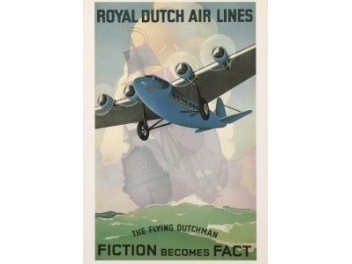 KLM Airline Poster, Fokker...