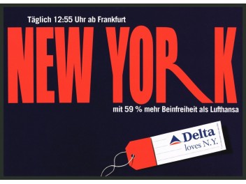 Delta, Werbekarte New York...