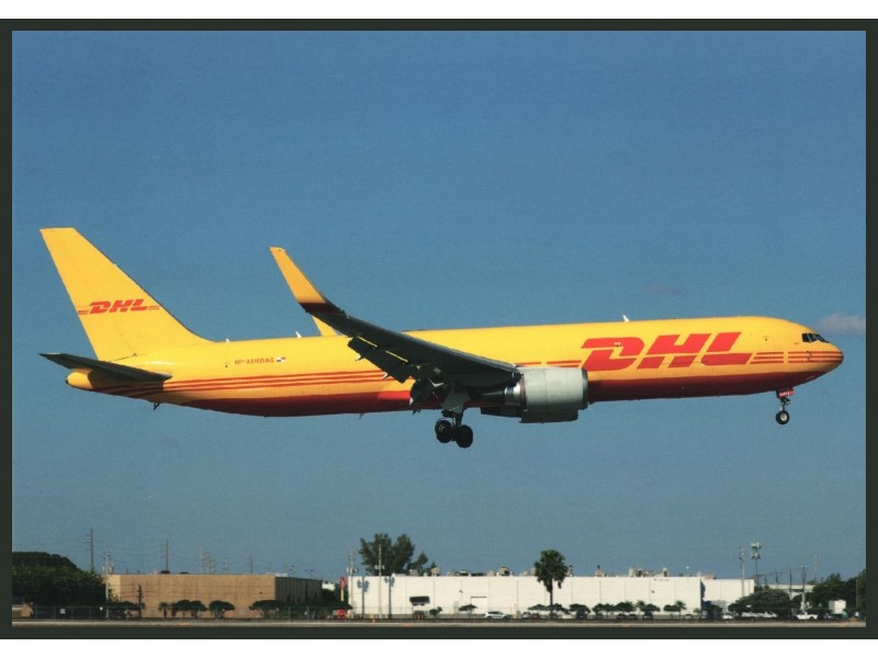 Postcard - DHL Aero Espreso, B.767 - Jjpostcards.com